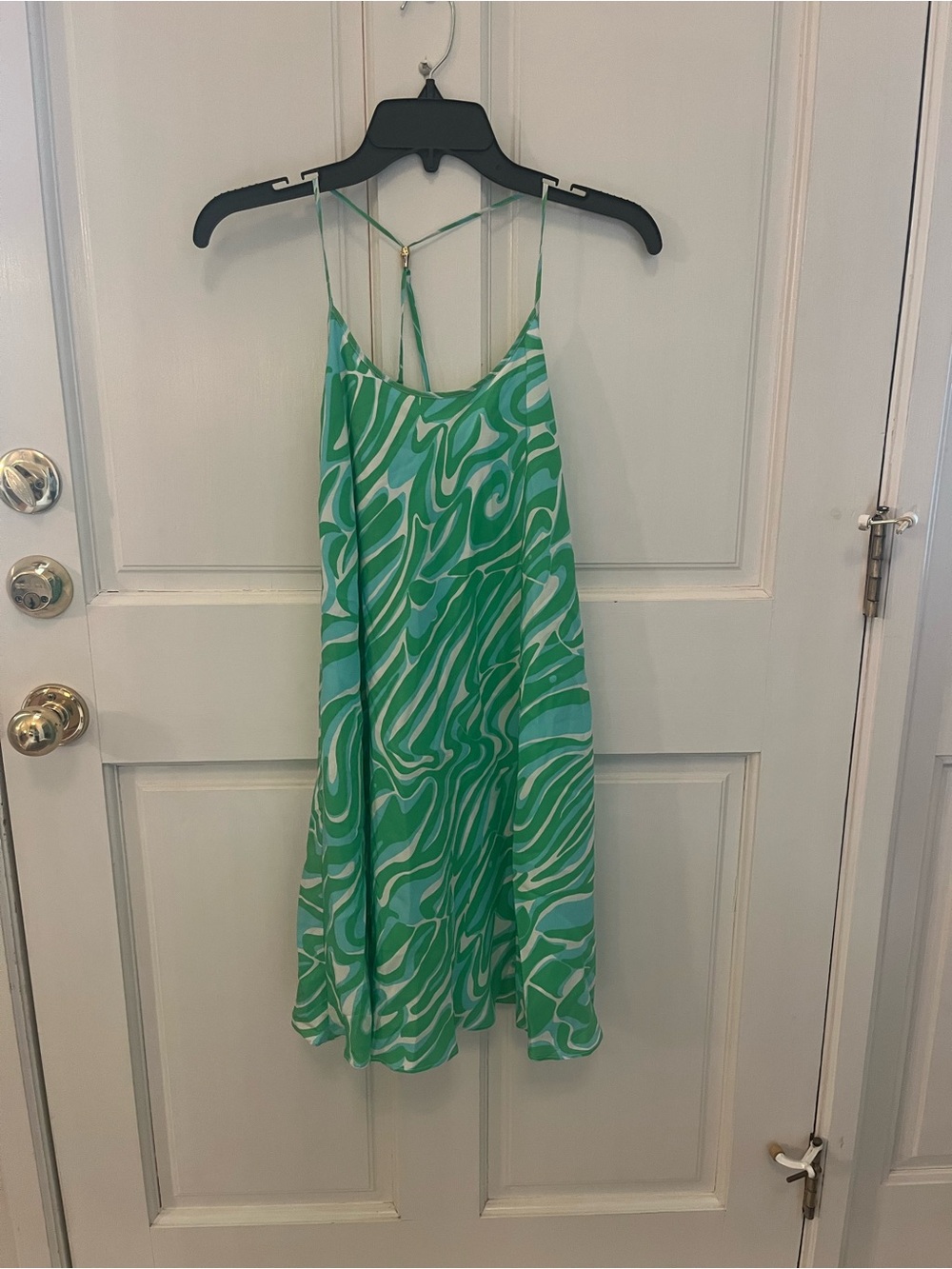 Lilly Pulitzer Green Blue Swirl Slip Dress